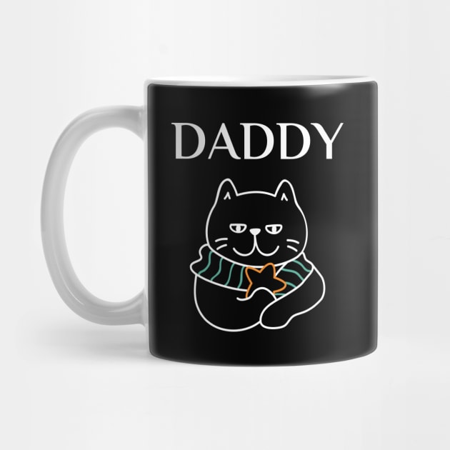 funny matching family cat design, daddy by the christmas shop